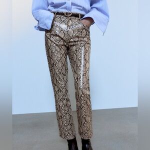 NWT Zara Snake Print Pants